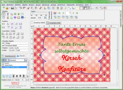 Zum Vergrößern anklicken! Heyer's Etiketten-Studio